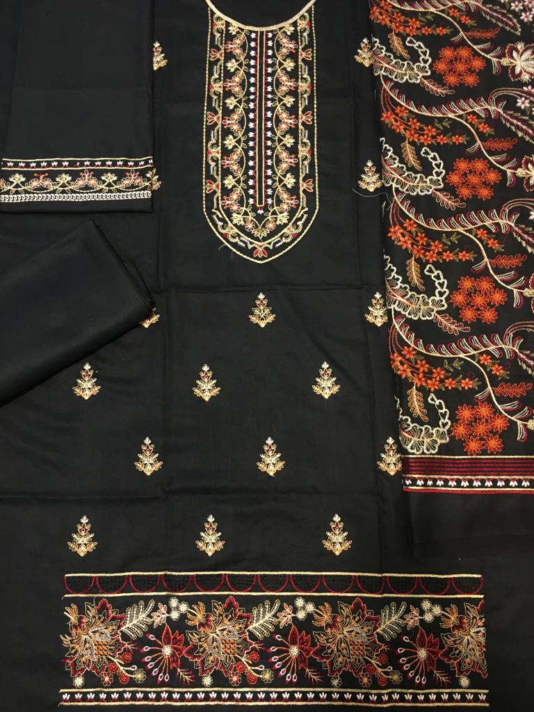 Belliza Fashion W189 Embroidered Marina 3 Piece Suit with Embroidered Shawl