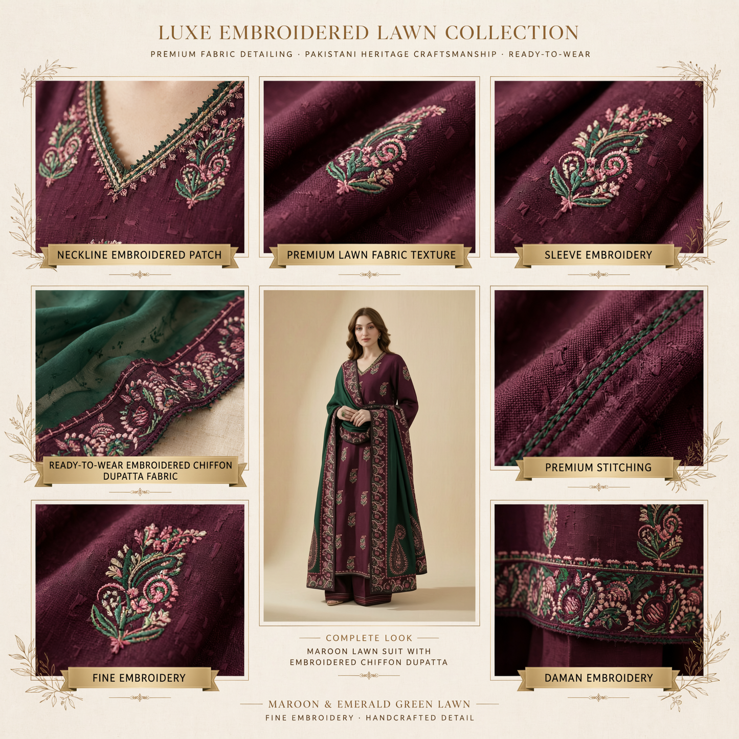 Belliza Fashion Premium Summer Lawn Collection 2026 Embroidered 3 Piece Suit with Ready-to-Wear Chiffon Dupatta | BK 98333