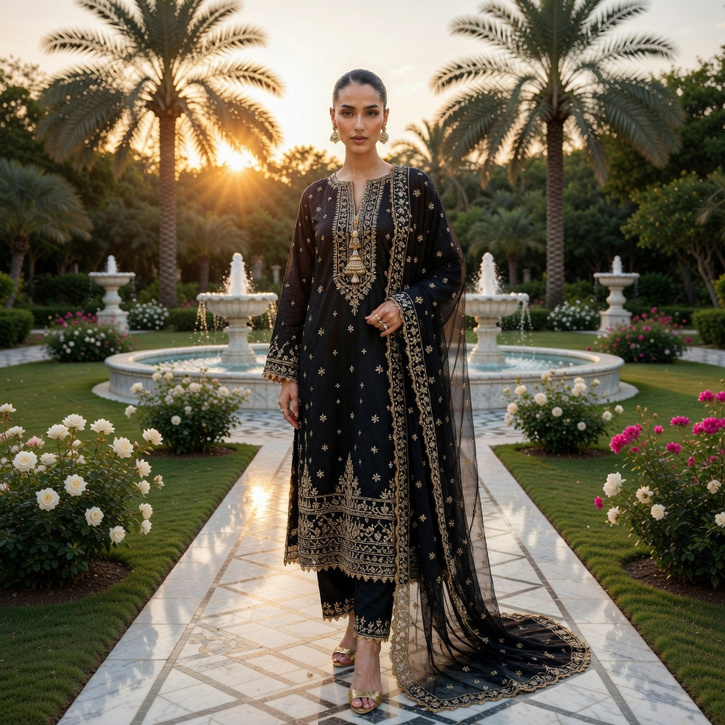 BATIK Premium Embroidered Lawn 3 Piece Suit 2026 | Luxury Chiffon Dupatta | Summer Collection | BK-189333