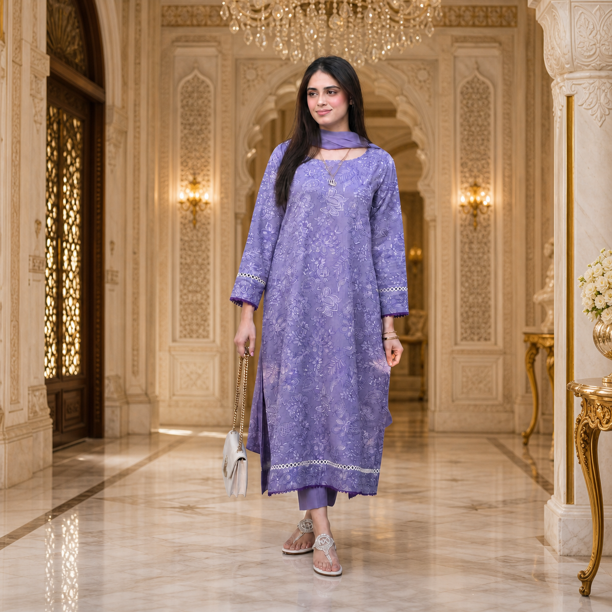 BAREEZ'E Premium Embroidered Lawn 3 Piece Suit 2026 | Luxury Chiffon Dupatta | Summer Collection | BR-103333