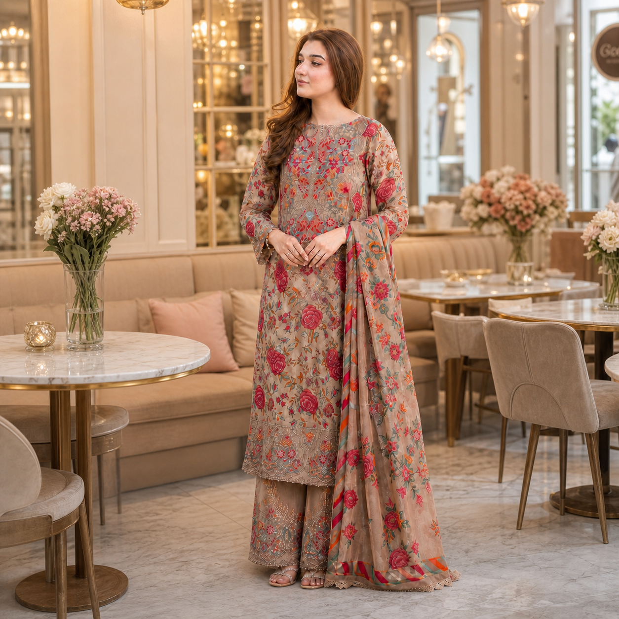 ANEELA'S Premium Digital Printed Lawn 3 Piece Suit 2026 | Embroidered Patches | Ready-to-Wear Voil Lawn Dupatta