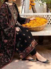 Belliza Fashion W189 Embroidered Marina 3 Piece Suit with Embroidered Shawl