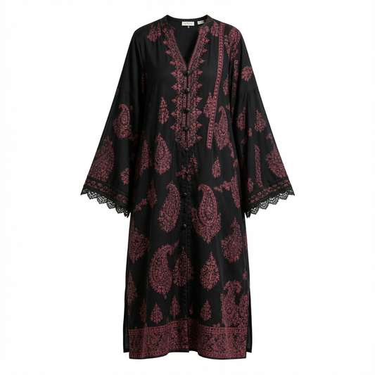Belliza Fashion Bareeze Dhanak Embroidered 3 Piece Suit with Shawl
