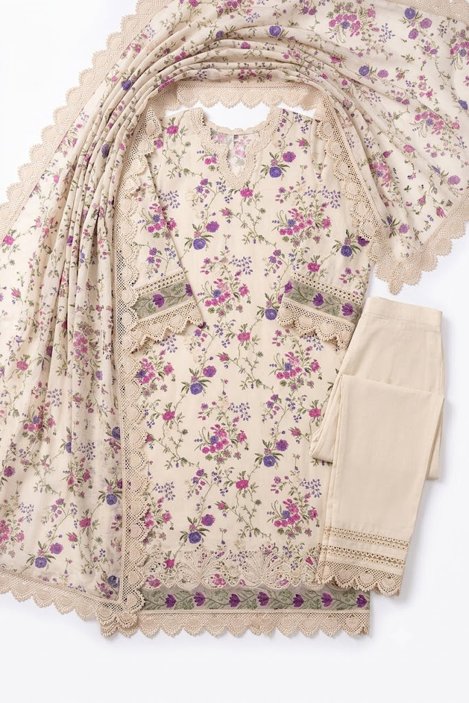 ANEELA'S Summer Lawn 3 Piece Embroidered & Digital Printed Suit 2026
