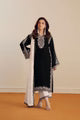 Belliza Fashion CD-03 Black & White Embroidered Silk 3 Piece Suit