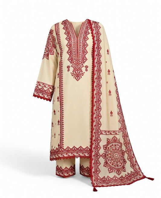 Belliza Fashion Heavy Embroidered Lawn 3 Piece Suit – Aneela’s Collection