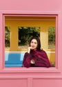 Belliza Fashion AL-1135 Cherry Maroon Chikankari Jacquard 3 Piece Suit