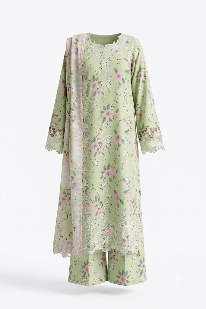 ANEELA'S Summer Lawn 3 Piece Embroidered & Digital Printed Suit 2026