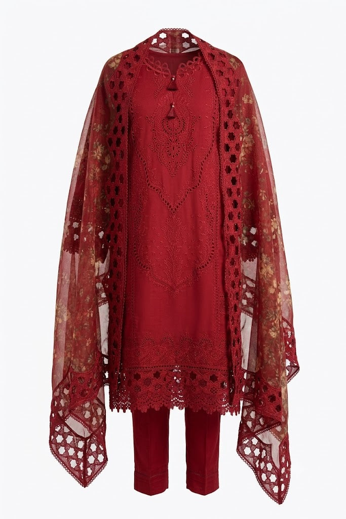 QALAMKAR QL 84333 Embroidered 3 Piece Lawn Suit | Summer Collection 2026