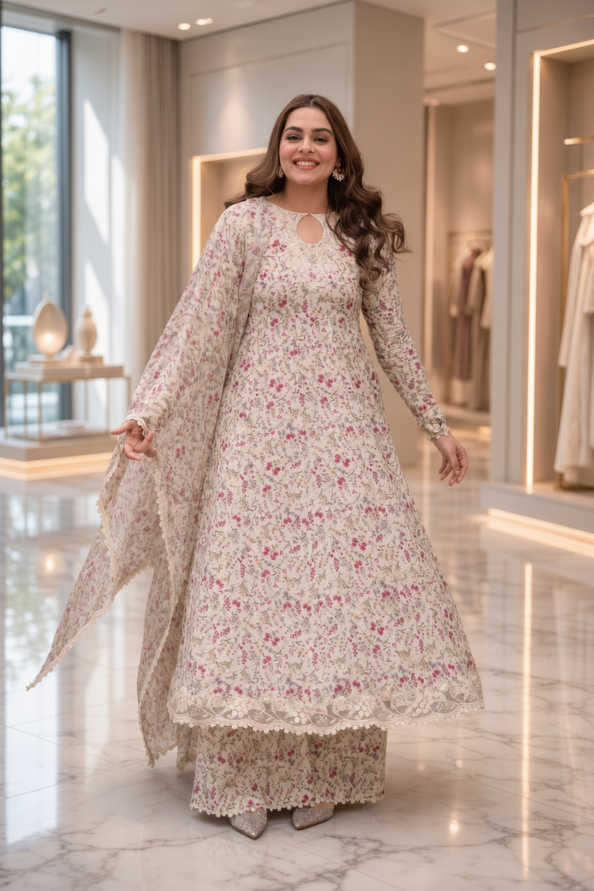 ANEELA'S Summer Lawn Collection 2026 – Premium Digital Printed 3 Piece Suit with Voil Lawn Dupatta