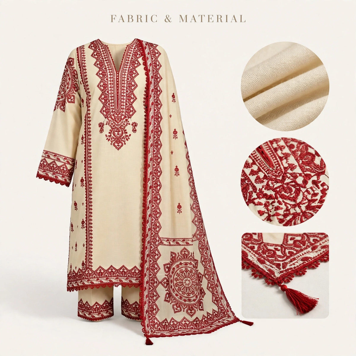 Belliza Fashion Heavy Embroidered Lawn 3 Piece Suit – Aneela’s Collection