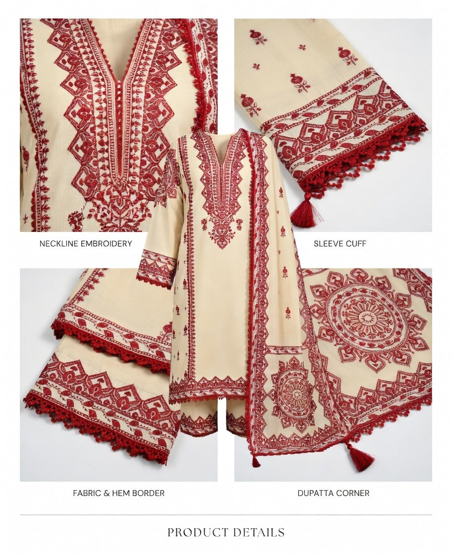 Belliza Fashion Heavy Embroidered Lawn 3 Piece Suit – Aneela’s Collection