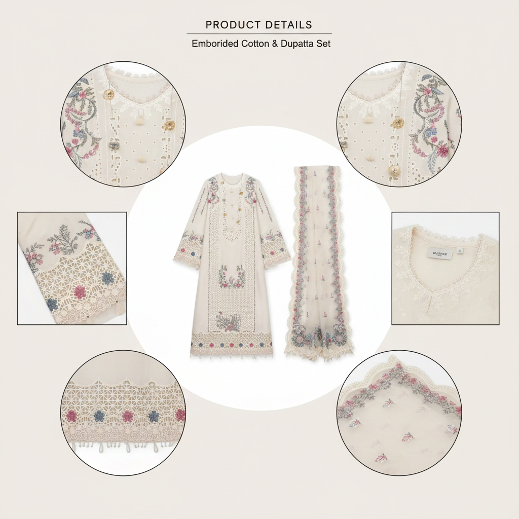 Belliza Fashion FP-09 Selin Luxury Chicken Kari Embroidered Lawn 3 Piece Suit