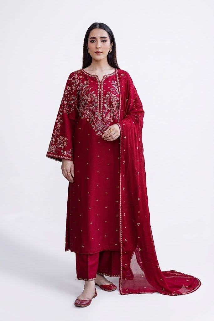 QALAMKAR QL 84333 Embroidered 3 Piece Lawn Suit | Summer Collection 2026