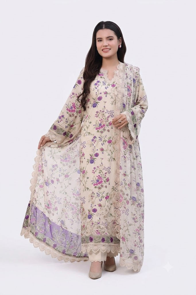 ANEELA'S Summer Lawn 3 Piece Embroidered & Digital Printed Suit 2026