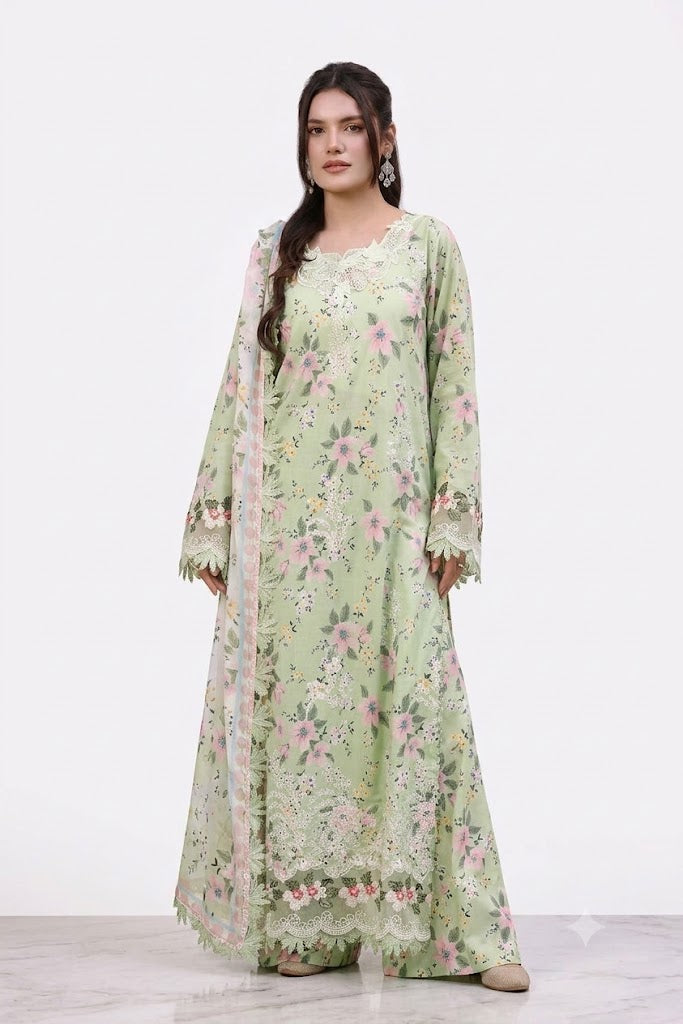 ANEELA'S Summer Lawn 3 Piece Embroidered & Digital Printed Suit 2026
