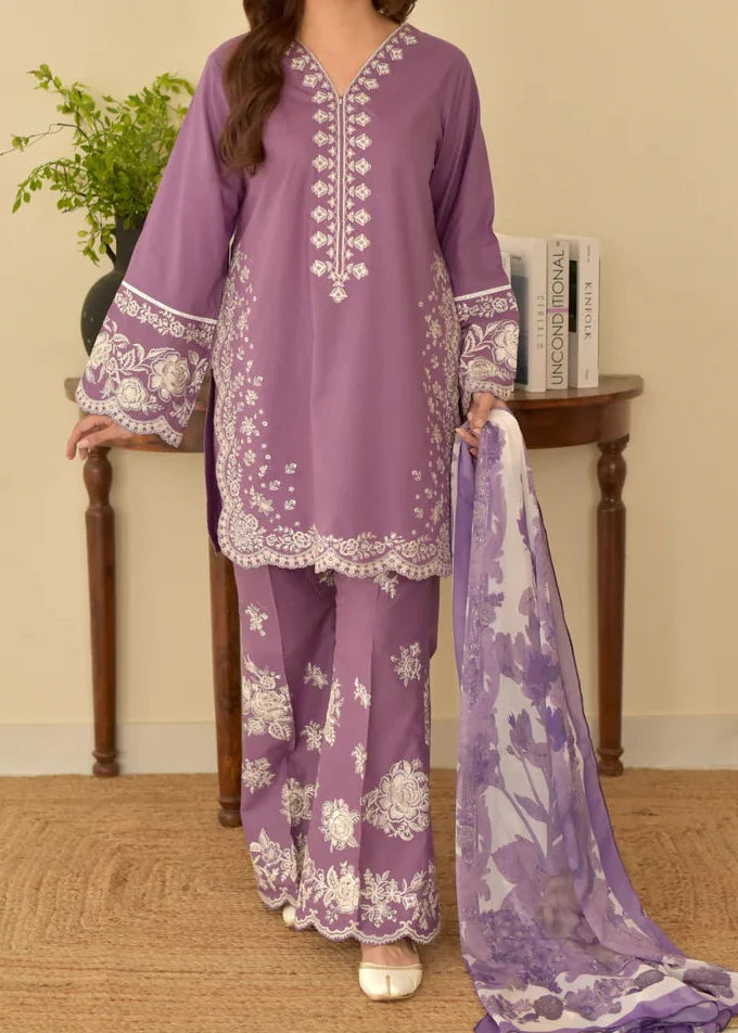 Belliza Fashion Solace Embroidered Winter Cotton 3 Piece Suit