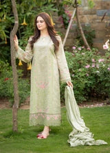 Belliza Fashion LNF 53 Pista Green Chikankari Embroidered Lawn 3 Piece Suit