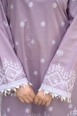Belliza Fashion LNF 56 Pastel Lilac Chikankari Embroidered Lawn 3 Piece Suit