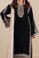 Belliza Fashion CD-03 Black & White Embroidered Silk 3 Piece Suit