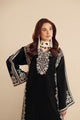 Belliza Fashion CD-03 Black & White Embroidered Silk 3 Piece Suit