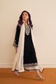 Belliza Fashion CD-03 Black & White Embroidered Silk 3 Piece Suit