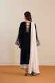 Belliza Fashion CD-03 Black & White Embroidered Silk 3 Piece Suit