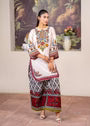 Belliza Fashion Aprikot Wheat Printed Poly Lawn 2 Piece Co Ord Set