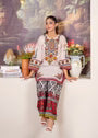 Belliza Fashion Aprikot Wheat Printed Poly Lawn 2 Piece Co Ord Set