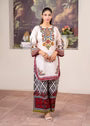 Belliza Fashion Aprikot Wheat Printed Poly Lawn 2 Piece Co Ord Set