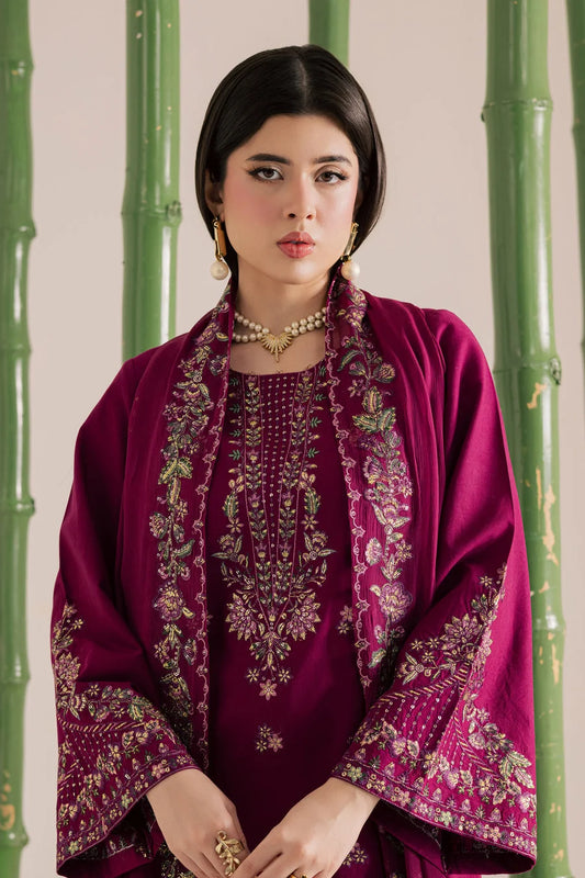 Belliza Fashion BT 2860 Embroidered Lawn 3 Piece Suit with Chiffon Dupatta